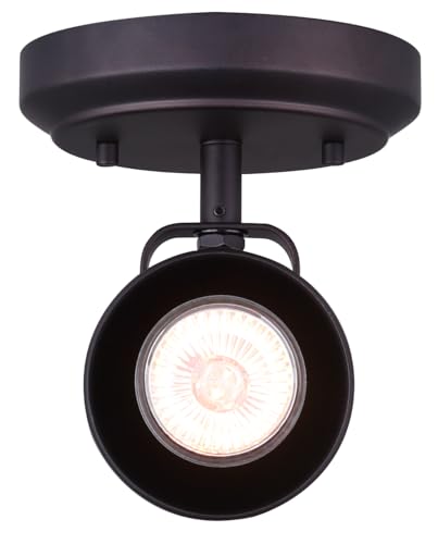 CANARM ICW622A01ORB10 LTD Polo 1 Light Ceiling/Wall, Oil Rubbed Bronze with Adjustable Head , Oil-rubbed Bronze
