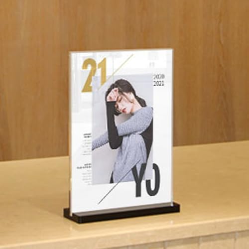 Acrylic Sign Holder (Black Horizontal A6 148×105mm/5.83×4.13 inches)