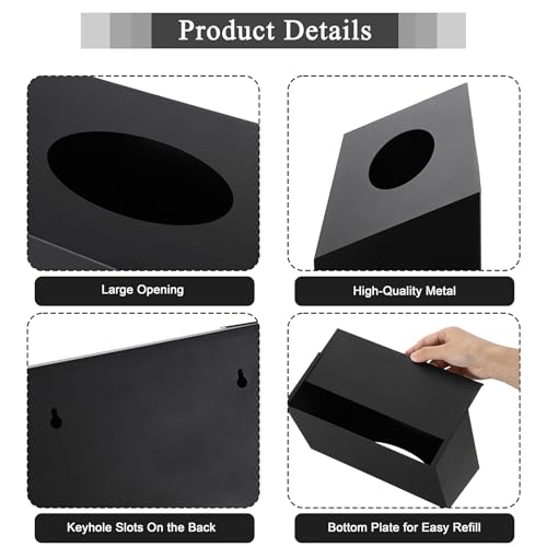 Sumnacon Metal Hand Towel Box Cover, Disposable Paper Hand Towels Holder