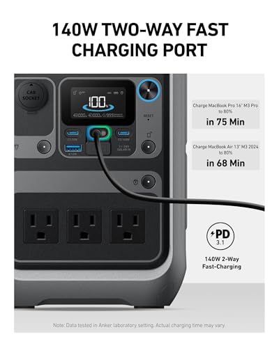 Anker SOLIX C300 Portable Power Station with Protective Bag, 288Wh, 300W - style: Protective Bag + C300