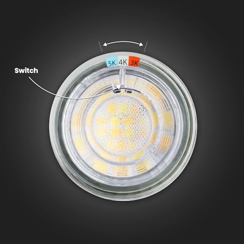 Feit Electric MR16 LED Reflector Light Bulb, 75W Equivalent, Dimmable, GU10 Base, 90+ CRI, 600 Lumen, Adjustable Color Temperature Track Lighting, 25,000-Hour Lifespan, BPMR16GU10753CCTCA/3, 3-Pack - style: 75-Watt + Adjustable White