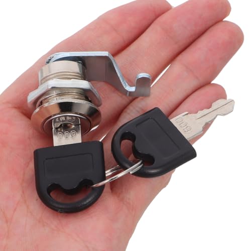 PRETYZOOM Cabinet Cam Lock Cylinder with Keys for Cabinet Mail Box Toolbox - size: 3.70X2.70X1.18CM