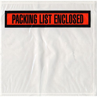 SALES4LESS - Packing List Envelopes, Adhesive Invoice Enclosed Pouches for Secure Document Attachment, 4.5 x 5.5 in (100 Pack) - size: Pack of 100