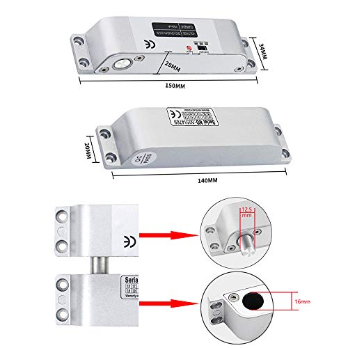 Electric Drop Bolt Lock DC 12V Fail Safe NC Mode Electronic Door Lock