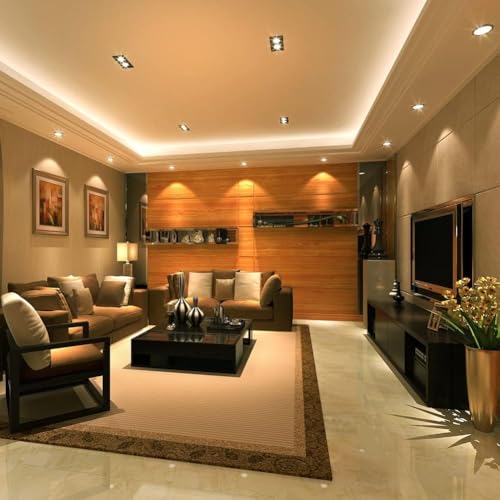 10pcs 2 inch Gimbal LED Recessed Light Small Recessed Lights AC110V - color: Warm White/Silver