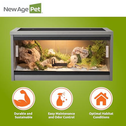 New Age Pet® ECOFLEX® 24" Small Reptile Enclosure, Grey - color: Grey, size: Small