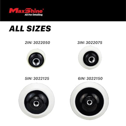 Maxshine 5” Universal Rotary Polisher Backing Pad – 125mm Hook & Loop Plate with 5/8” Thread – Professional Car Detailing Accessory for Buffing, Polishing, Paint Correction & Glossy Finish - size: 5"
