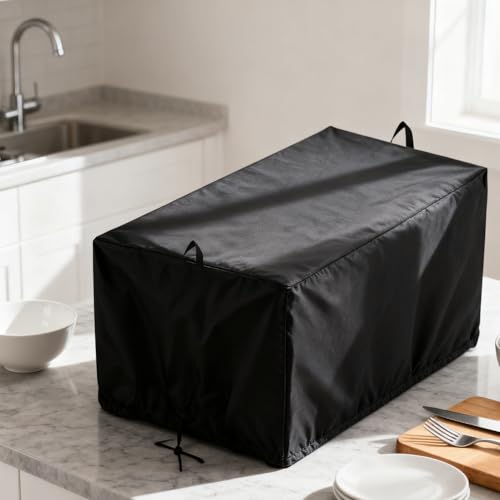 Deep Fryer Cover Compatible with Vevor Commercial Deep Fryer Single, 500D Waterproof Electric Fryers Cover with Adjustable Drawstring, 11.4" L x 20.7" W x 14" H - size: Single Fryer - 11.4" L x 20.7" W x 14" H