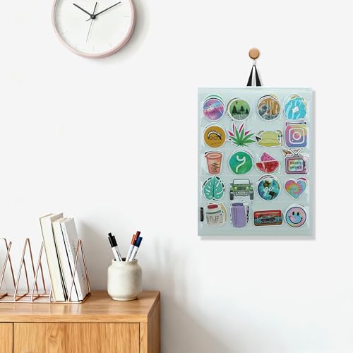 PACMAXI Double-Sided Portable Sticker Display Stand Organizer - color: White