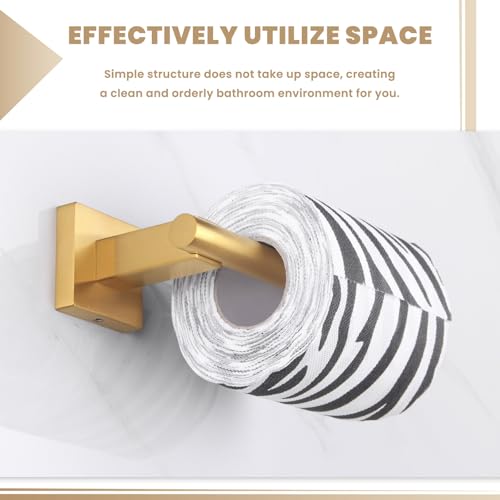 Suyar Brushed Gold Toilet Paper Holder, Bathroom Toilet Paper Roll Holder - color: Brushed Gold