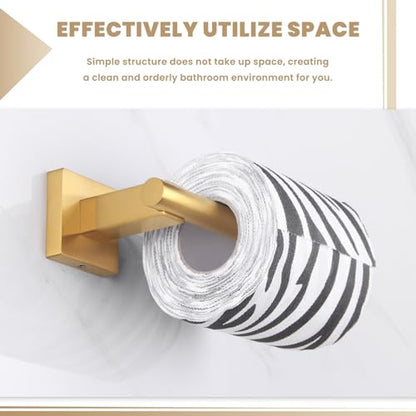 Suyar Brushed Gold Toilet Paper Holder, Bathroom Toilet Paper Roll Holder - color: Brushed Gold