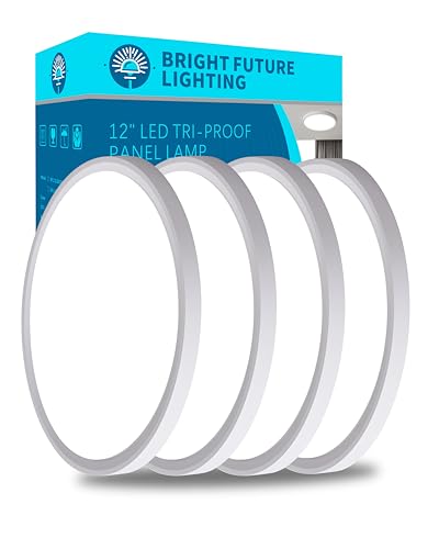 4pack 12 Inch Flush Mount Ceiling Light, 24w Led Ceiling Light, 3000k/4000k/6000k Selectable 2520lm Ceiling Lights, Super Slim Led Light Fixture For Bedroom Kitchen Living Dining Room Office (White) - color: White, size: Standard-12Inch-4Pack
