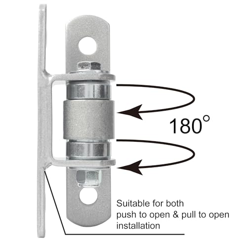 Heavy Duty Bolt on Sealed Bearing Outdoor Gate Hinges - Bolt onto Gate and Post for Large Heavy Driveway Gates Up to 1100 Pounds, Adjustable Yoke Pivot CI3700 Gate Hinge (Sold as a Pair)