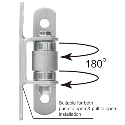 Heavy Duty Bolt on Sealed Bearing Outdoor Gate Hinges - Bolt onto Gate and Post for Large Heavy Driveway Gates Up to 1100 Pounds, Adjustable Yoke Pivot CI3700 Gate Hinge (Sold as a Pair)