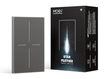 MOES Full Touch WiFi Smart Light Switch Neutral Wire Needed, Grey 4 Gang - color: Grey, size: WiFi 4 Gang