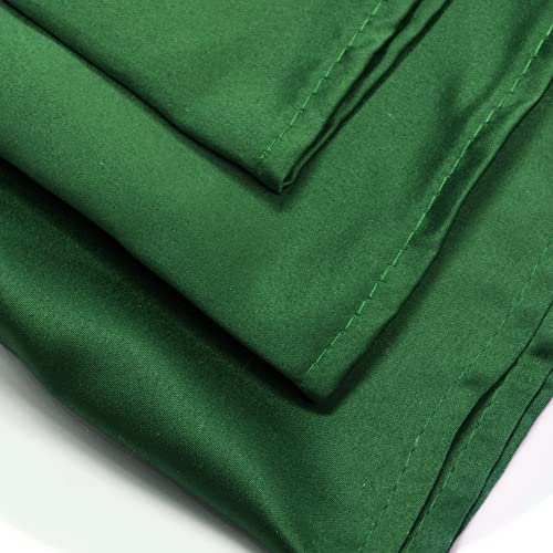 YOUR CHAIR COVERS - 10 Pack 20 Inch L'Amour Satin Napkins, Oversized, Double Folded and Hemmed Table Napkins for Restaurant, Bistro, Wedding, Thanksgiving and Christmas (Emerald Green) - color: Emerald Green