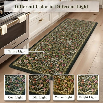 Collive Cushioned Anti Fatigue Kitchen Sink Mats, Olive Green 20"x39" - color: Olive Green, size: 20"W x 39"L