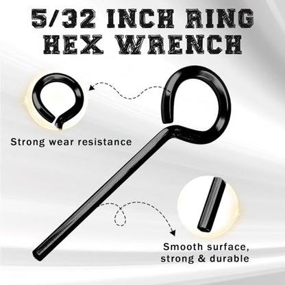 5/32 inch Hex Dogging Key, Black, 10 Pcs - color: Black, size: 5/32
