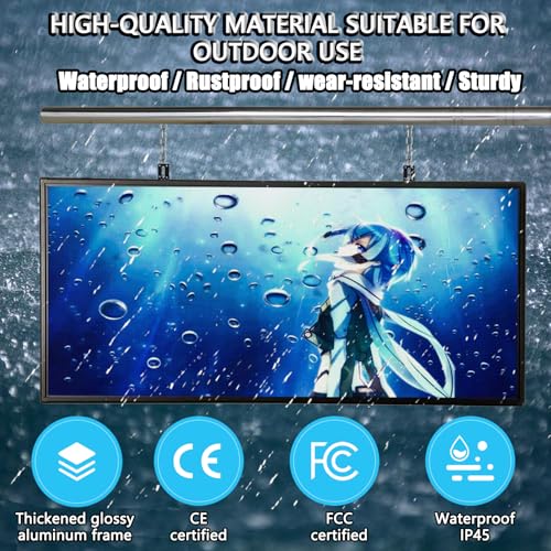 P5 Outdoor LED Sign 65"x34" - IP65 Waterproof Programmable led Sign Board WiFi & USB Control Full Color LED Scrolling Display Support Texts, Images& Video