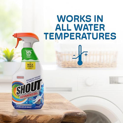 Shout Advanced Gel Laundry Stain Remover Spray, 22oz, (3-Pack) - size: 22 Fl Oz (Pack of 3)