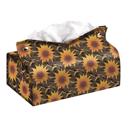 Rectangular Tissue Box Cover, Leather Tissue Box Holder, Facial Paper Organizer Dispenser, Modern Home Decoration for Bathroom, Home, Car, Nightstand, Office Desk - color: L, size: Large