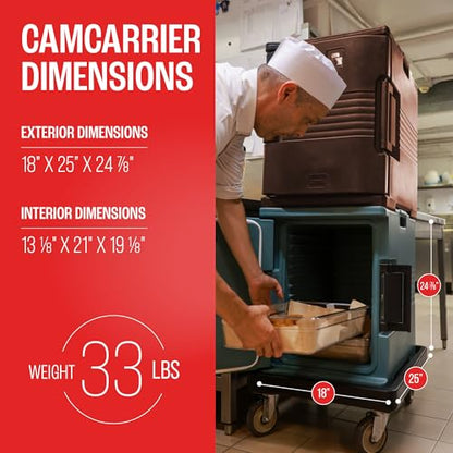 Cambro Insulated Food Pan Carrier - Hotbox for Catering & Transport - UPC400 Series (Slate Blue) - color: Slate Blue