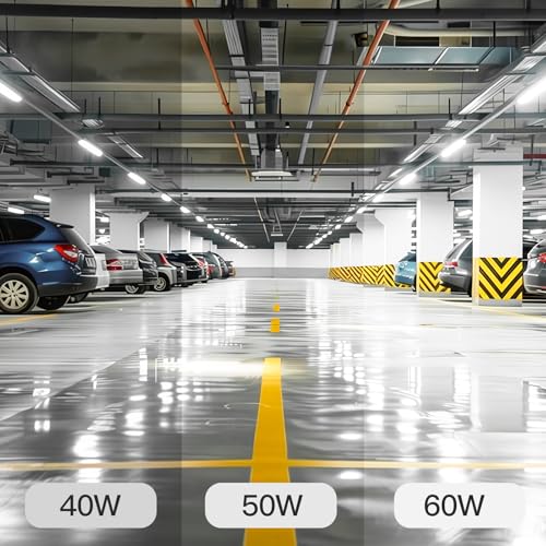 JTT 4Pack 4FT LED Vapor Tight Light Fixture 60W/50W/40W Options 0-10V - size: 4FT (4-Pack)-New