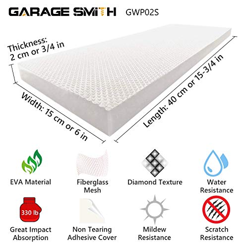 AMPULLA GWP02S Garage Wall Protector Car Door Protectors, Designed in Germany (2, White) - color: White