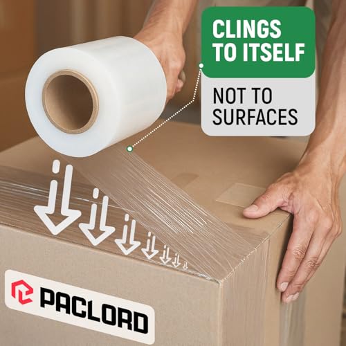 5" x 1000' Industrial Strength Stretch Wrap with Extended Handle, Pack of 2 - size: Pack of 2