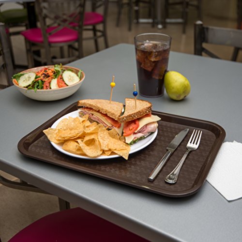 Carlisle FoodService Products CT121669 Café Standard Cafeteria / Fast Food Tray, 12" x 16", Chocolate - color: Chocolate Brown, size: 0.7" x 0.5" x 0.3"