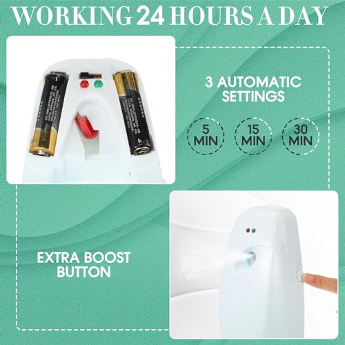 Maxcheck 4 Pcs Automatic Air Freshener Spray Dispenser for Room, White - color: White
