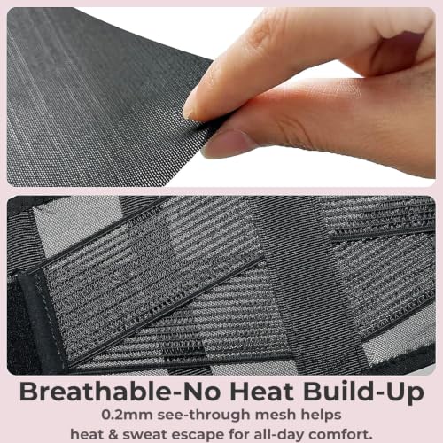 Ultra Breathable & Thin Back Brace for Lower Back Pain, Wear Under Clothes - size: S/M(Waist: 33.5"-42")
