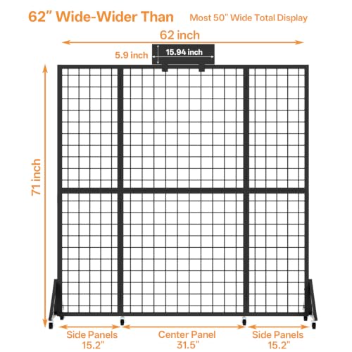 Grid wall Panels Display Stand Foldable for Craft Show Art Vendor