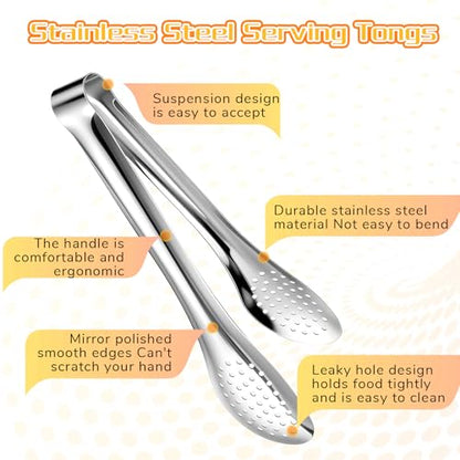 12 Pack Small Serving Tongs Buffet Utensils Buffet 9 Inch
