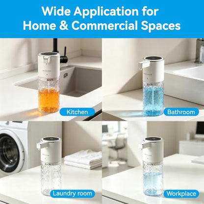 Touchless Automatic Electric Liquid Soap Dispenser - color: White Water‑ripple, size: Liquid