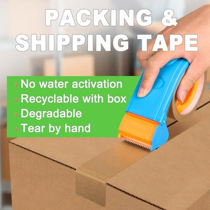 GEYYANG Kraft Paper Packing Tape, 2in x 30 yd, 6 Rolls - size: 2in x 30yd, 6 pack