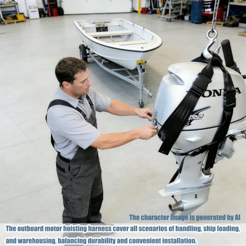 Outboard Motor Hoist Harness, for 30 HP to 60 HP Outboard Engine - size: 30HP-60HP