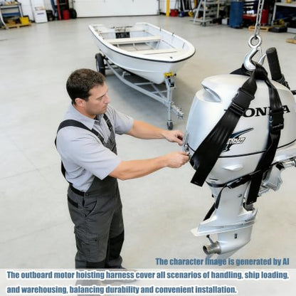 Outboard Motor Hoist Harness, for 30 HP to 60 HP Outboard Engine - size: 30HP-60HP