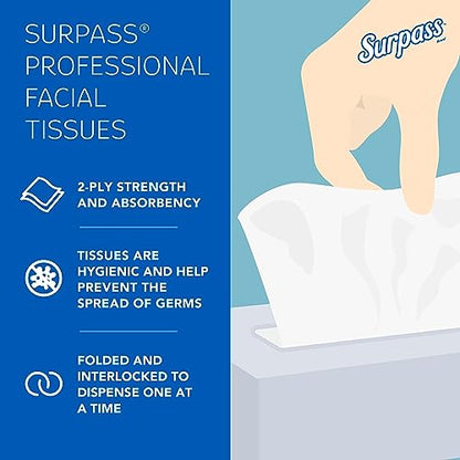 Surpass Facial Tissue, Bulk, 36 Boxes x 90 Tissues (21320)