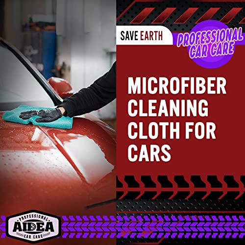 AIDEA Microfiber Cleaning Cloth-400PK, Microfiber Towels for Cars,12×12" - color: Yellow Blue Green, size: 400PK