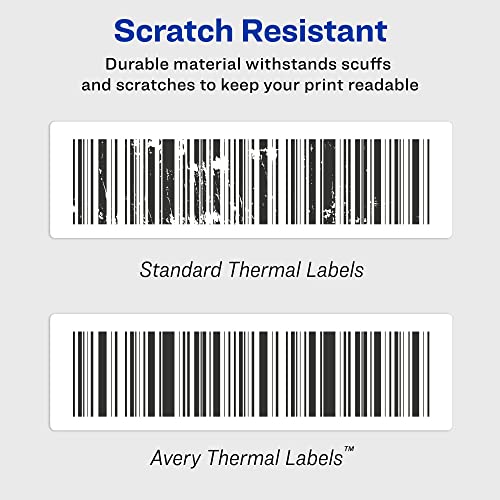 Avery Direct Thermal Shipping Labels, 2-1/8" x 4", White, Comparable to DYMO 30323, 1 Roll of Labels, 140 Total (4153) - size: One Size