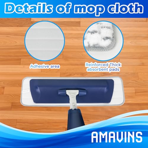 3 Pack Microfiber Cleaning Pads for White Gray 18 inches, Reusable Microfiber Mop Pads for 18 Inch Mop, Hardwood Floor Replacement Cleaning Mop Pads, Machine Washes - color: 3 Pack White Gray