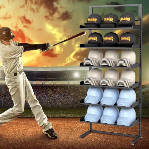 6 Tier Large Hat Rack Stand, Freestanding Adjustable Hat Display Stand