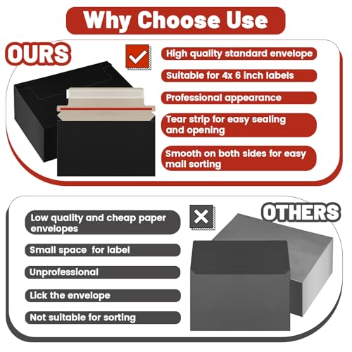 110 Pack Black Trading Card Envelopes, 7x 4.35 Inch Self-Adhesive Card Mailer Envelopes Perfect for Semi-Rigid Sleeves, Trading Card Mailing Supplies - color: Black-110 Pack