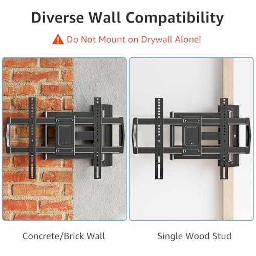 MOUNTUP 37.9" Long Arm TV Wall Mount for Most 42-75 Inch TVs, Full Motion Corner Wall Mount TV Bracket with Extension & Tilt & Swivel & Level Articulating Arm, Max VESA 600x400mm, Holds up to 99 lbs - size: 42-75 inch, 99 lbs, Indoor 37.9 inch Arm