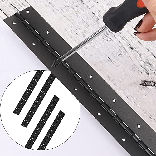 2Pcs 8inch Black Heavy Duty Stainless Steel Piano Hinges - size: 8"-2PACK