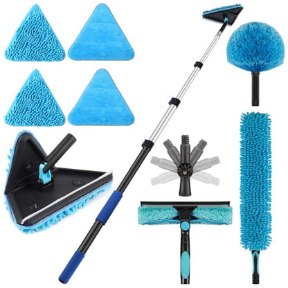 20ft Painted Wall Mop, 12ft Extension Pole, High Ceiling Cleaning Tool - size: 12ft