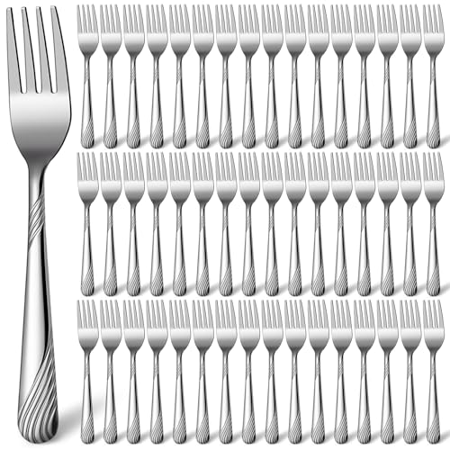 Minatee 100 Pcs Metal Dinner Forks Bulk, 6.9 Inches Stainless Steel Forks