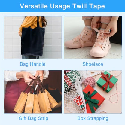uxcell 23 Yards Cotton Twill Tape, 1/2-inch Herringbone Webbing Ribbon Bias Binding Tapes for Clothes Sewing, DIY Crafting (Bright Blue) - color: Bright Blue, size: 1/2-inch