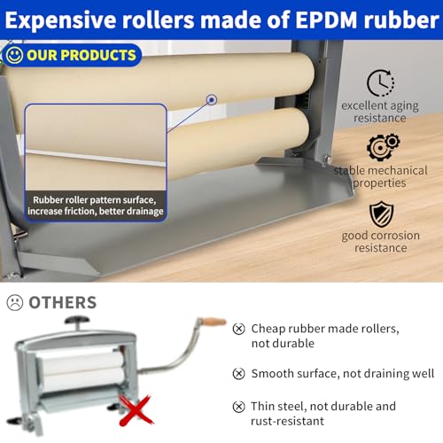 Clothes Wringer - Better Moisture Removal than Portable Washing Machine/Portable Dryer - Heavy Duty Off Grid Laundry Wringer | Perfect Towel Wringer for Chamois Cloth, Tile Sponge, etc.
